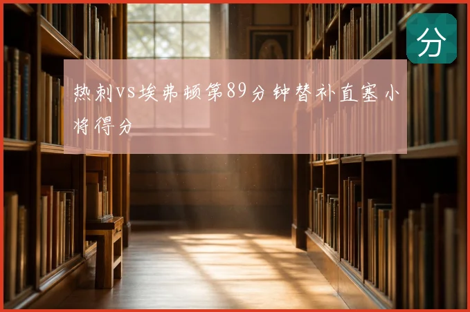 热刺vs埃弗顿第89分钟替补直塞小将得分